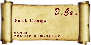 Durst Csongor névjegykártya