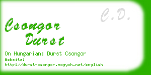 csongor durst business card